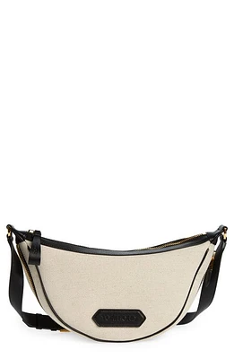 TOM FORD Canvas & Leather Crossbody Bag in Rope/Black at Nordstrom