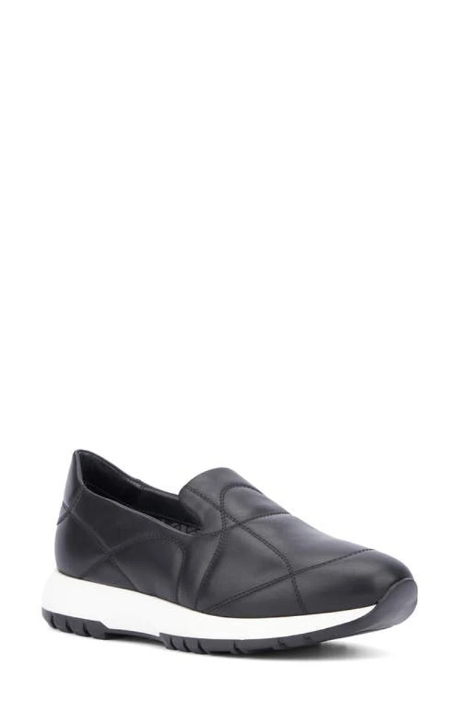 Aquatalia Katya Quilted Slip-On Sneaker Black at Nordstrom,