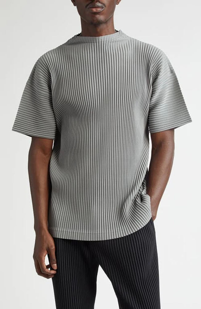 Homme Plissé Issey Miyake Monthly Colors Pleated T-Shirt Warm Gray at Nordstrom,