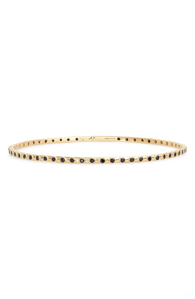 Armenta Sueno Black Sapphire Eternity Bangle in Yellow Gold at Nordstrom, Size Medium