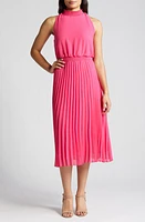 Sam Edelman Smocked Plissé Midi Dress at Nordstrom,