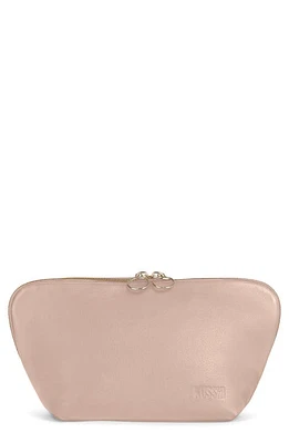 KUSSHI Signature Leather Makeup Bag in Blush Pink at Nordstrom