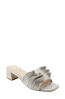 Bandolino Rista Metallic Ruffle Slide Sandal at Nordstrom,