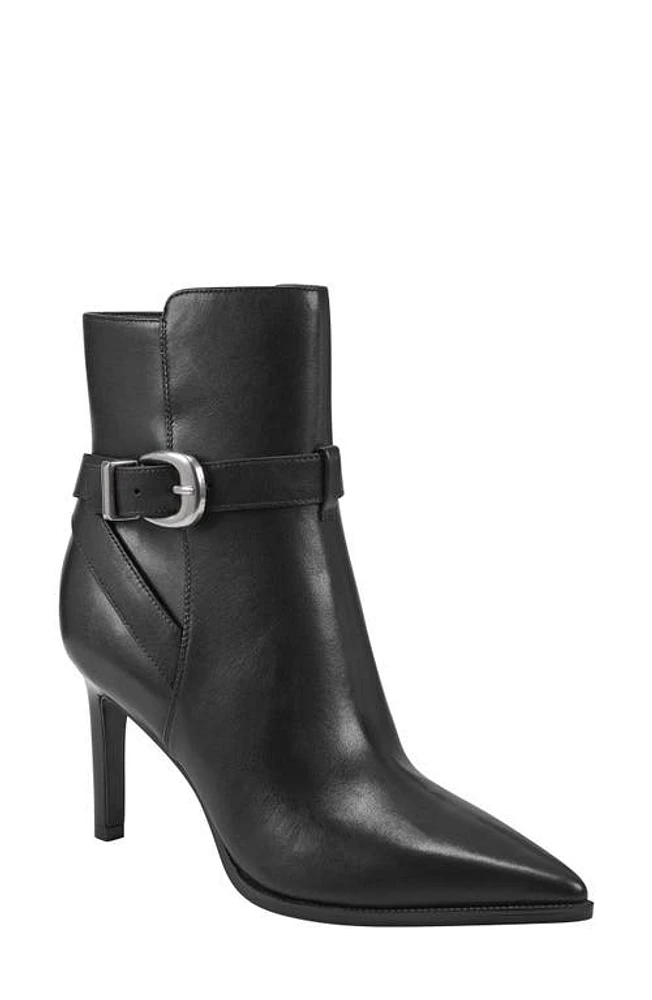 Marc Fisher LTD Rafia Pointed Toe Bootie Black 001 at Nordstrom,