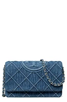 Tory Burch Fleming Soft Denim Wallet on a Chain at Nordstrom