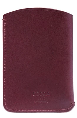 Bosca Italo Envelope Leather Card Case in Eggplant at Nordstrom