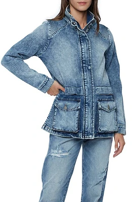 Wash Lab Denim Sidecar Jacket Pavement Blue at Nordstrom,