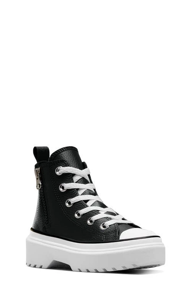 Converse Kids' Chuck Taylor All Star Lugged High Top Sneaker Black/White at Nordstrom