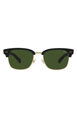 Polo Ralph Lauren 55mm Square Sunglasses in Shiny Black at Nordstrom