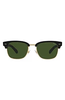 Polo Ralph Lauren 55mm Square Sunglasses in Shiny Black at Nordstrom