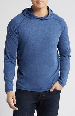 Peter Millar Cannon Cotton Blend Hoodie Atlantic Blue at Nordstrom,