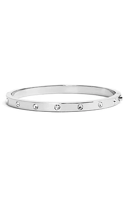 Kate Spade New York crystal hinge bangle in Silver at Nordstrom