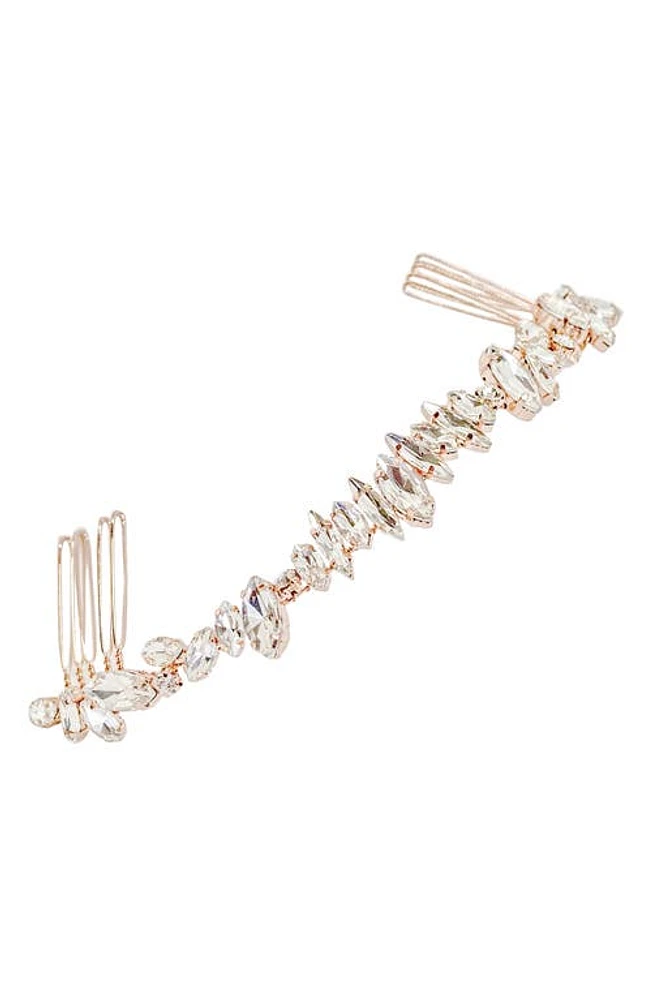 Brides & Hairpins Harlow Crystal Crown Comb in Rose Gold at Nordstrom