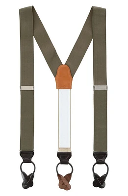 Trafalgar Solid Suspenders in Olive Green at Nordstrom