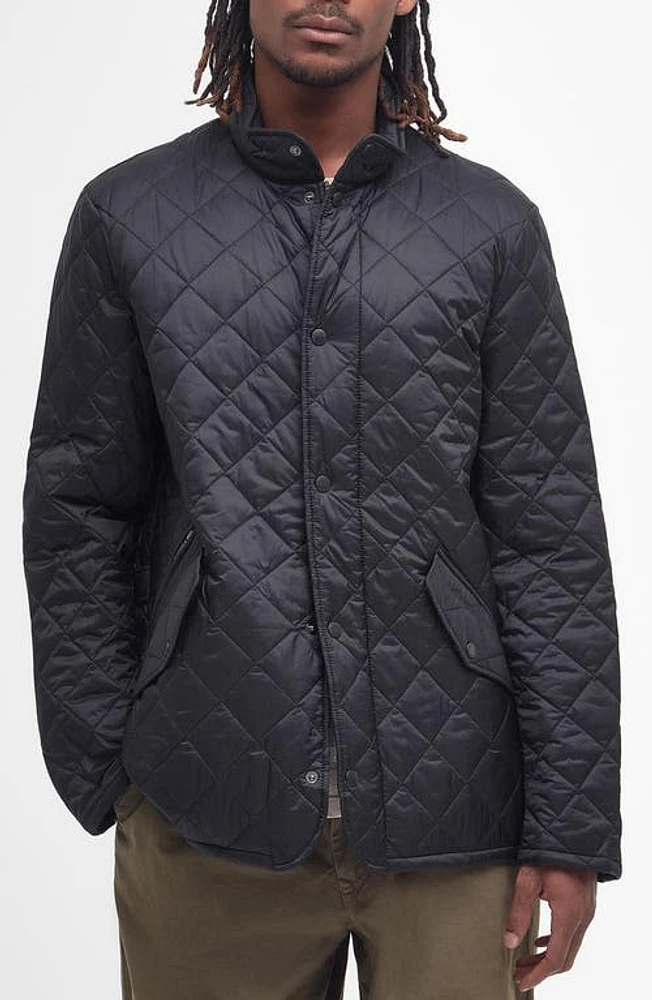 Barbour Flyweight Chelsea Quilted Jacket Black at Nordstrom,