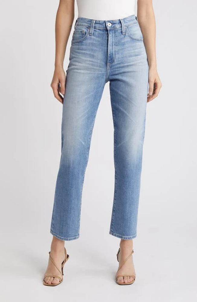 AG Rian High Waist Ankle Straight Leg Jeans at Nordstrom,