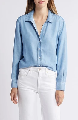 Tommy Bahama Chambray All Day Coastalina Button-Up Shirt Light Storm Wash at Nordstrom,