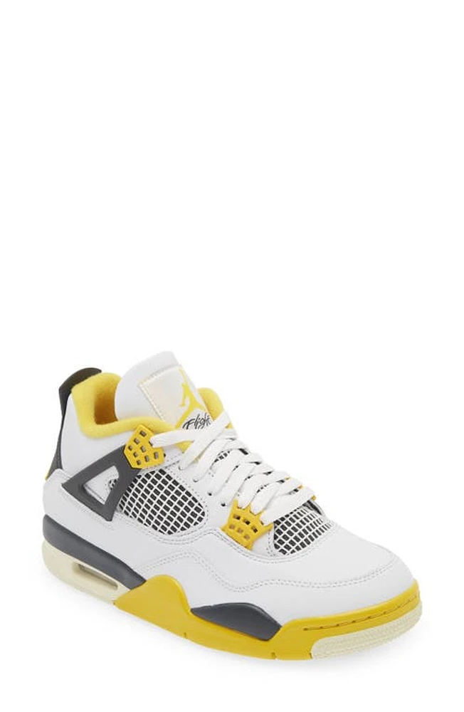 Air Jordan 4 Retro Basketball Sneaker White/Coconut Milk/Sulfur at Nordstrom,