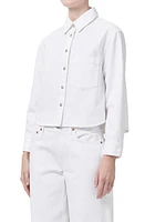 AGOLDE Dagmar Crop Snap-Up Shirt Milkshake at Nordstrom,