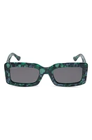 DIFF Indy 51mm Polarized Rectangular Sunglasses in Green Marble at Nordstrom