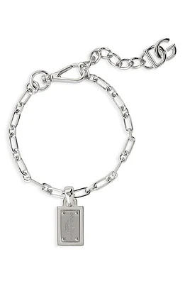 Dolce & Gabbana DG Plaque Chain Bracelet in Argento/Palladio at Nordstrom