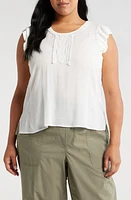 Wit & Wisdom Double Ruffle Sleeve Top at Nordstrom,