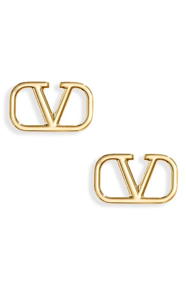 Valentino Garavani VLOGO Signature Stud Earrings in Cs4 Oro 18 at Nordstrom