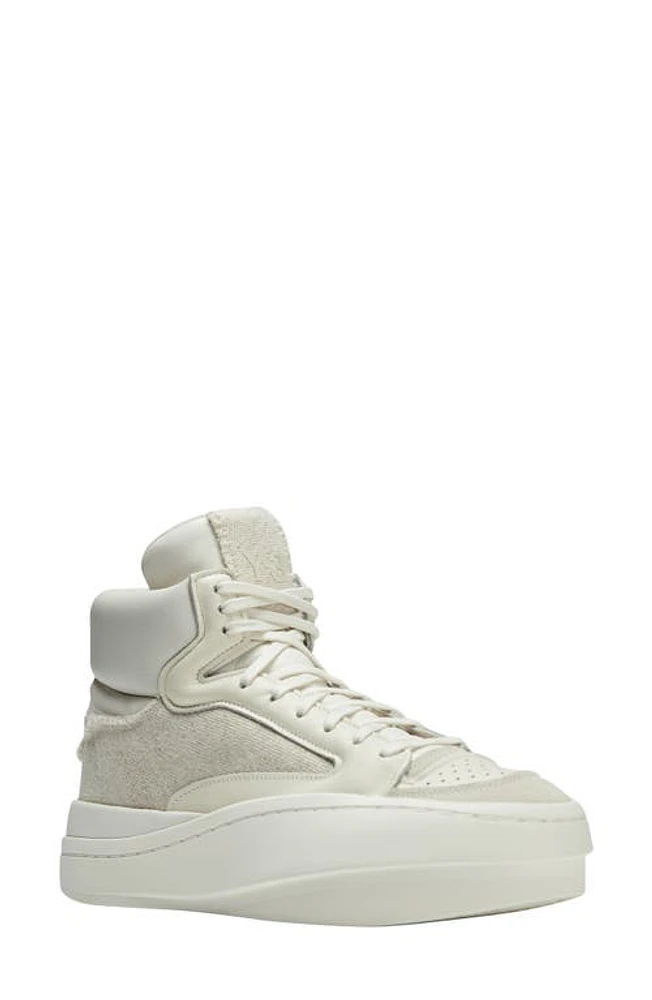 Y-3 Centennial High Top Sneaker White/Cream at Nordstrom,