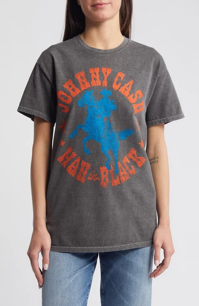 Merch Traffic Johnny Cash Oversize T-Shirt Charcoal Grey at Nordstrom,