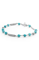 LAGOS Caviar Icon Beaded Turquoise Toggle Bracelet at Nordstrom