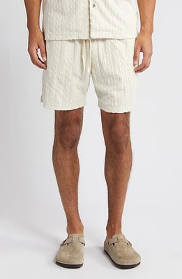 Rails Nova Textured Drawstring Shorts in Ecru at Nordstrom, Size Large