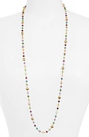 Marco Bicego Africa Semiprecious Stone & Pearl Long Necklace in Yellow Gold/Multi at Nordstrom, Size 36 In