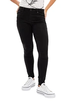 1822 Denim Better Butter Mid Rise Skinny Jeans Black at Nordstrom,