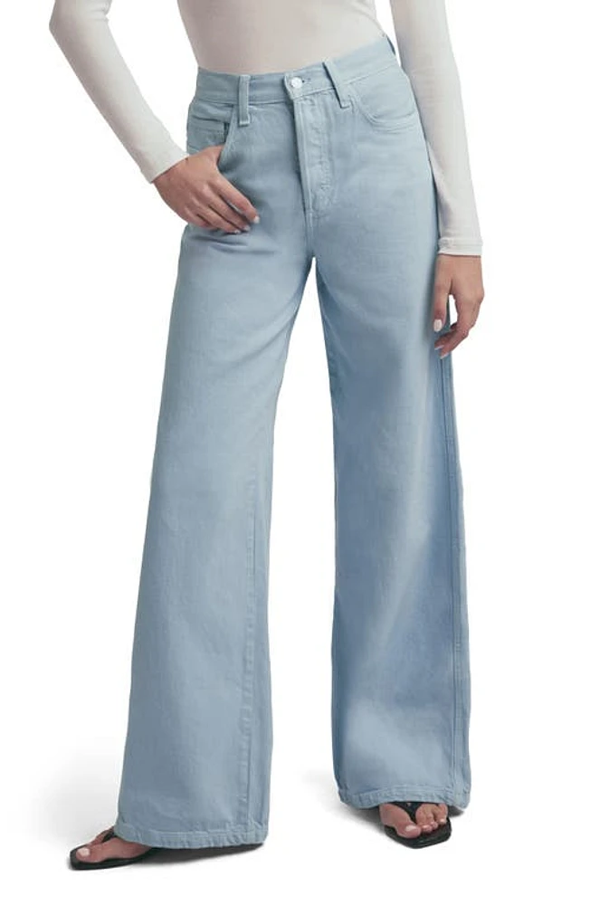 Favorite Daughter The Masha Super High Waist Wide Leg Jeans Coastal at Nordstrom,