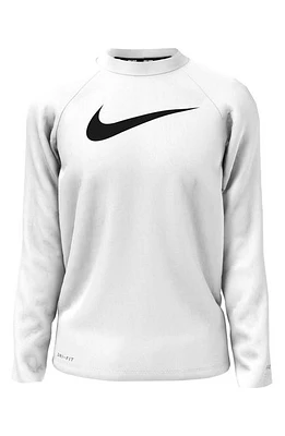 Nike Hydroguard Dri-FIT Long Sleeve Rashguard in White at Nordstrom