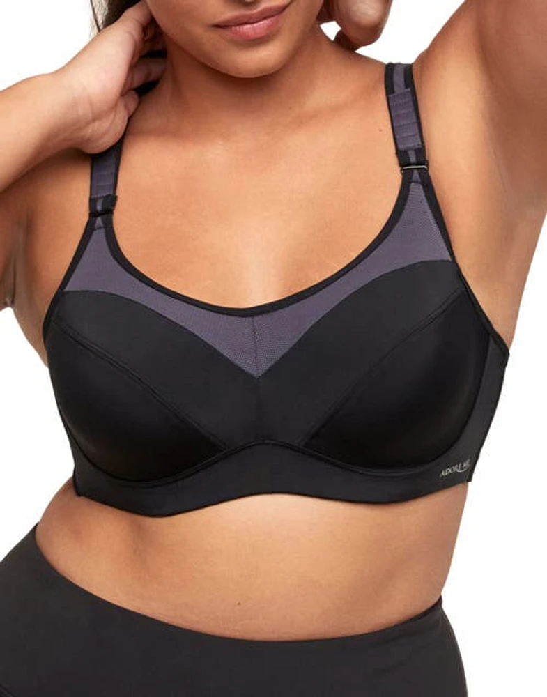 Adore Me Maho High-Impact Sports Bra Black at Nordstrom,