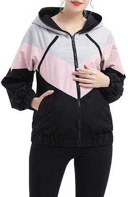 Kimi and Kai Ellie Water Repellent Maternity Jacket Multi-Colored at Nordstrom,