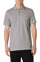 Bugatchi Victor OoohCotton Geo Print Polo Cement at Nordstrom,