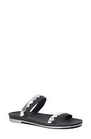 Fantasy Sandals Isadora Slide Sandal Black/Silver at Nordstrom,