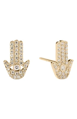 Lana Hamsa Diamond Stud Earrings in Yellow at Nordstrom