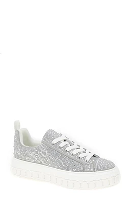 bcbg Riso Platform Sneaker Silver Rhinestones at Nordstrom,