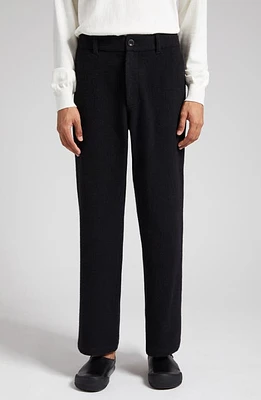 The Elder Statesman Cashmere Straight Leg Pants Black-001 at Nordstrom,