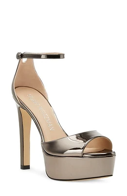 Stuart Weitzman Disco Platform Sandal in Gunmetal at Nordstrom, Size 9