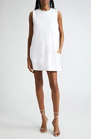 Area Crystal Heart Back Cutout Ponte Minidress at Nordstrom,