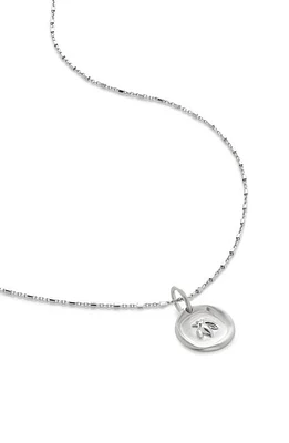 Monica Vinader Bee Coin Pendant Necklace in Sterling Silver at Nordstrom