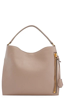 TOM FORD Small Alix Grain Leather Hobo Bag in 1G006 Silk Taupe at Nordstrom