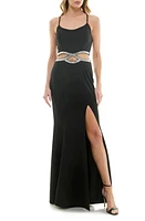 Speechless Rhinestone Trim Cutout Mermaid Gown at Nordstrom,