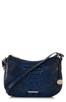 Brahmin Shayna Croc Embossed Leather Crossbody Bag in Anchor at Nordstrom