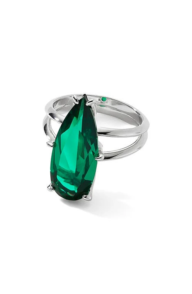 Nadri Shine On Pear Cut Cubic Zirconia Ring in Green at Nordstrom, Size 8