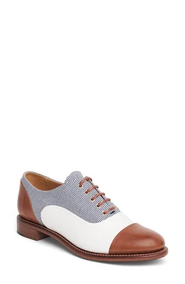 The Office of Angela Scott Ms. Baker Cap Toe Oxford Seersucker at Nordstrom,